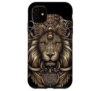 Leo Ornate Lion Head Astrología Detallada Leo Zodiac Carcasa para iPhone 11