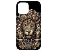 Leo Ornate Lion Head Astrología Detallada Leo Zodiac Carcasa para iPhone 12 Pro MAX