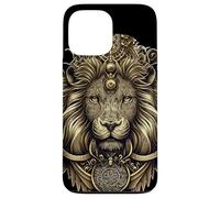 Leo Ornate Lion Head Astrología Detallada Leo Zodiac Carcasa para iPhone 13 Pro MAX