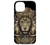 Leo Ornate Lion Head Astrología Detallada Leo Zodiac Carcasa para iPhone 14