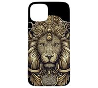 Leo Ornate Lion Head Astrología Detallada Leo Zodiac Carcasa para iPhone 15 Plus