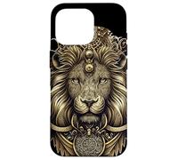 Leo Ornate Lion Head Astrología Detallada Leo Zodiac Carcasa para iPhone 16 Pro