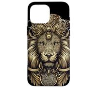 Leo Ornate Lion Head Astrología Detallada Leo Zodiac Carcasa para iPhone 16 Pro MAX