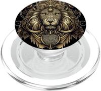 Leo Ornate Lion Head Astrología Detallada Leo Zodiac PopSockets PopGrip para MagSafe