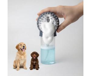 LEO-PAUL Le Ritual Espumante Cepillo de Baño para Perro con Tanque Integrado Efecto Espumante Intensivo Limpieza Suave para Pelo Corto/Largo Accesorio de aseo de Silicona (Onyx)