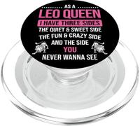 Leo Queen Tiene Tres Lados August Leo Zodiac PopSockets PopGrip para MagSafe