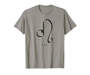 Leo Signo del Zodiaco Caligrafía Dibujo León Camiseta
