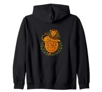 Leo Signo Del Zodíaco Ilustración Astrología Arte León León Sudadera con Capucha