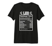 Leo Signo Zodiaco Astrología Información Nutricional Camiseta Premium