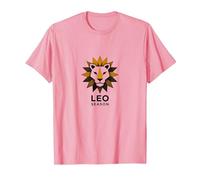 Leo Temporada Zodiaco León Geométrico Camiseta, Hombre, Rosado, 3XL