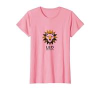 Leo Temporada Zodiaco León Geométrico Camiseta, Mujer, Rosado, 3XL