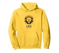 Leo Temporada Zodiaco León Geométrico Sudadera con Capucha, Unisex para Adultos, Limón, S