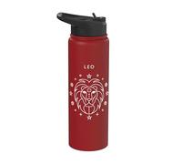 Leo The Lion - Gráfico minimalista del zodiaco Stainless Steel Insulated Water Bottle