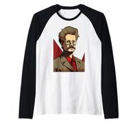 Leo Trotsky SOVI8 Vintage Propaganda. Camiseta Manga Raglan