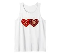 Leo Virgo Love Shirt Día de San Valentín Zodiac Mystic Par Match Camiseta sin Mangas