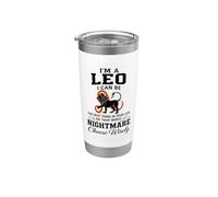 Leo Zodiac Elige sabiamente el peor humor de pesadilla Vaso térmico de acero inoxidable de doble pared