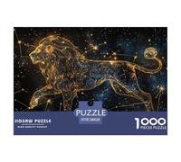 Leo Zodiac Puzzle De Madera Impermeable DIY Puzzle De 1000 Piezas Regalos para Adultos Divertido Rompecabezas para Adultos Juegos Educativos