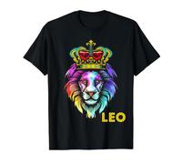 Leo Zodiaco Rey León De Judá Jesús Reyes De Los Hombres De La Selva Camiseta gráfica económica, Hombre, Negro, S