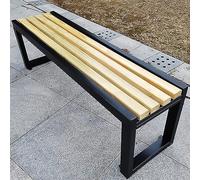 LEOAMBS Banco Exterior sin Respaldo Metal, Banco Jardin Banco Metal Resistente a la Intemperie Exterior 100/120/150 cm, para terrazas, Jardines 150cm/59Zoll Stil.11