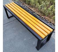 LEOAMBS Banco Exterior sin Respaldo Metal, Banco Jardin Banco Metal Resistente a la Intemperie Exterior 100/120/150 cm, para terrazas, Jardines 120cm/47,2Zoll Stil.12