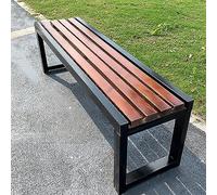 LEOAMBS Banco Exterior sin Respaldo Metal, Banco Jardin Banco Metal Resistente a la Intemperie Exterior 100/120/150 cm, para terrazas, Jardines 150cm/59Zoll Stil.1