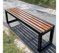 LEOAMBS Banco Exterior sin Respaldo Metal, Banco Jardin Banco Metal Resistente a la Intemperie Exterior 100/120/150 cm, para terrazas, Jardines 150cm/59Zoll Stil.2