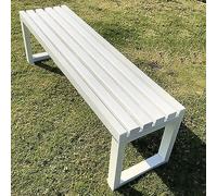 LEOAMBS Banco Exterior sin Respaldo Metal, Banco Jardin Banco Metal Resistente a la Intemperie Exterior 100/120/150 cm, para terrazas, Jardines 100cm/39,4Zoll Stil.7