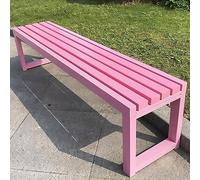 LEOAMBS Banco Exterior sin Respaldo Metal, Banco Jardin Banco Metal Resistente a la Intemperie Exterior 100/120/150 cm, para terrazas, Jardines 120cm/47,2Zoll Stil.5