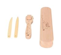Leoapcat Clapper de Sastre, Juego de Badajo de Sastre de Madera de Haya con Rodillo de Costura para Acolchar para Coser Acolchados para Aplanar Telas, Presionar Puntos, Arrugas de Ropa, Bordado