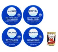 Leocrema Crema Nutriente Multiuso, crema nutritiva multiusos para piel suave, con germen de trigo y vitamina E, 4 x 150 ml + Polpa Italiana Gourmet 400 g