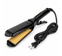 LeoFla Plancha profesional para el pelo efecto frise de 45 W de turmalina a 220 °C, variable, media