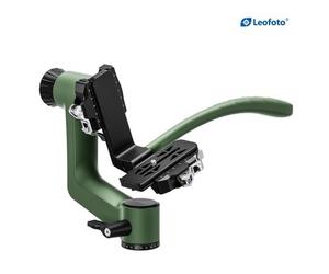 Leofoto Cabezal cardán de fibra de carbono PG-3SL con mango largo verde