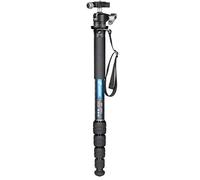 Leofoto Killer Kit MP-285C + LH-25 Cabeza esférica 5 Secciones CF Viaje Monopod Fibra de Carbono 152.4 cm Alto 43.2 cm Plegado 1/10.2 cm y 3/20.3 cm