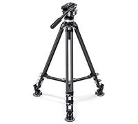 Leofoto LVC-193C Trípode de video de doble pierna de fibra de carbono + cabezal fluido BV-15