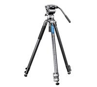 Leofoto - Manba - Trípode de Carbono para cámaras - Capacidad de Carga de 10 kg - Pies Extensibles - Altura mínima de 31 cm a una Altura máxima de 168 cm - LVM-323C + BV-15