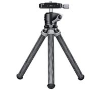 Leofoto MT-02C+LH-22 Trípode de Mesa, Mini Viaje, Fibra de Carbono, sección de 2 Patas, Kit de Cabeza de Bola de Montaje de trípode de 1/4 Pulgadas (Negro)