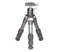 Leofoto - Ranger - Trípode de Carbono con rótula - Patas Ajustables en 3 ángulos - Ideal para fotografía Macro - LS-223C+LH-25 Negro