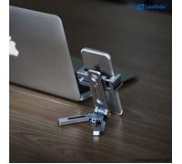 Leofoto Soporte de pinza para smartphone + trípode PS-2 Silver Plata