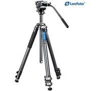 Leofoto - Manba - Trípode de Carbono para cámaras - Incluye Cabezal de vídeo Fluit - Capacidad de Carga de 15 kg - Pies Extensibles - Altura mínima de 12 cm a máx. Altura de 165 cm - LV-323C + BV-10