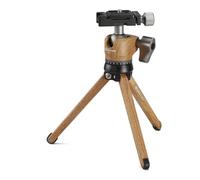 LEOFOTO MT-01 + LH25 MINI TRIPODE + ROTULA DE ROLA /ALUMINIO ACABDO MADERA