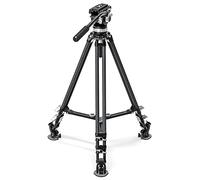 Leofoto - Trípode de vídeo - Trípode de Carbono para cámaras - Capacidad de Carga de 10 kg - Pies Extensibles - Altura mínima de 36,5 cm a una Altura máxima de 169 cm - LVC-253C+BV-15