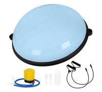 Leogreen Entrenador de Equilibrio,Equilibrio Trainer Fitness Balance Ball, Equilibrio Bola con Inflador y 2 Bandas de Fitness, semiesfera de Ejercicios de Yoga, Pilates y Fitness