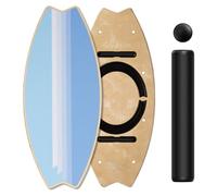Leogreen Tabla de equilibrio de madera, monopatín de interior y tabla de equilibrio, 7 modos, tabla de equilibrio para surf, ejercicios de equilibrio, control del cuerpo