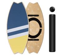 Leogreen Tabla de equilibrio de madera, monopatín de interior y tabla de equilibrio, 7 modos, tabla de equilibrio para surf, control del cuerpo, ejercicios de equilibrio