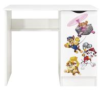 leomark Escritorio Infantil Patrulla Canina Paw Patrol Oficial con Armario Almacenamiento, Mesa Actividades MDF Robusta 90x50x77 cm, Superficie Estudio Amplia, diseño Colorido Chase Marshall Skye