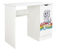 leomark Escritorio Infantil Patrulla Canina Paw Patrol Oficial con Armario Almacenamiento, Mesa Actividades MDF Robusta 90x50x77 cm, Superficie Estudio Amplia, diseño Colorido Paw Patrol 4