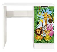 leomark Escritorio Roma de Madera con Compartimiento para Niños Animales | ROMA /Dim: 90/50/77, Mesa de madera de Trabajo o Estudio, 77 (Alto) cm, Ancho: 50 cm, Peso: 29,5 kg, alegrarse de esto mueble