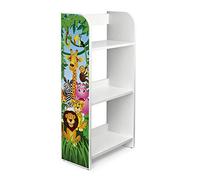 Leomark Estantería de Madera para Niños - Animales - Tres Estantes, Librero para Dormitorio, Altura 102,5 cm