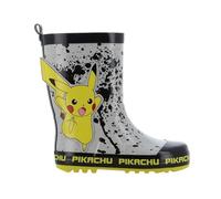 Leomil Pokémon Botas de lluvia Botas de lluvia niños 28, Para días lluviosos, Gris