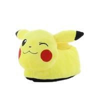Leomil Pokémon Pantuflas niños Pantuflas 3D de peluche 34, Ideal para todas las superficies en casa, Amarillo